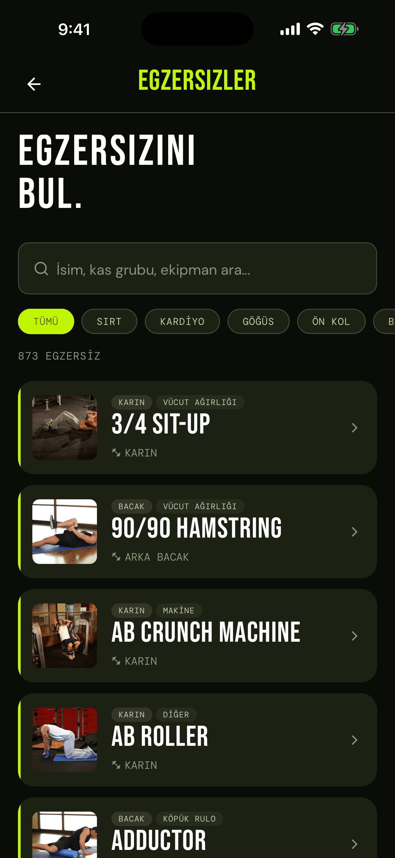Ana uygun hareketi hızlıca bul.